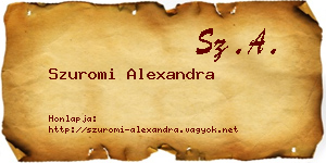 Szuromi Alexandra névjegykártya