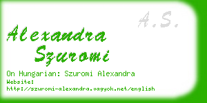 alexandra szuromi business card